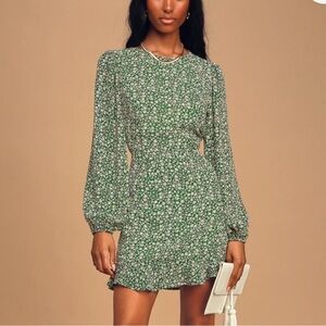 Lulus Floral Long Sleeve Dress